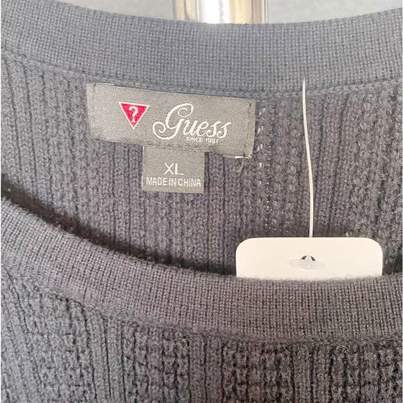 Guess Textured Knit Long Sleeve Thermo Top Size XL - Picture 3 of 9